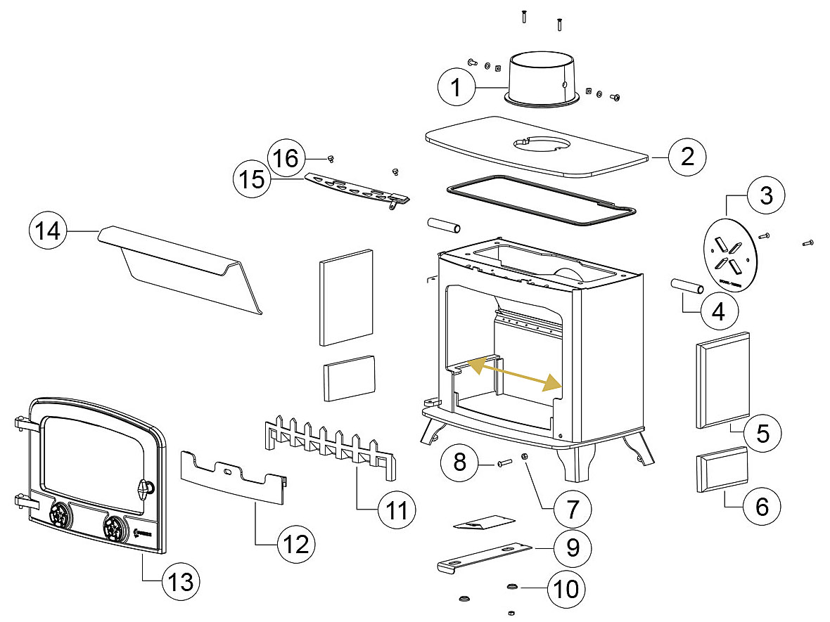 Common Parts In A Stove Parts In A Woodburner Rangemoors